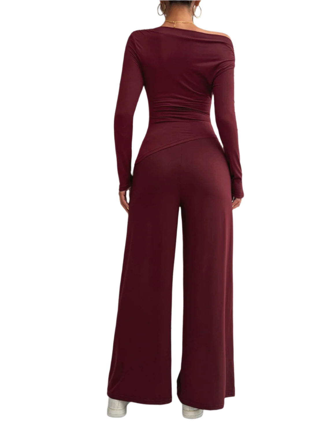 Long Sleeve Top and Wide Leg Pants Set