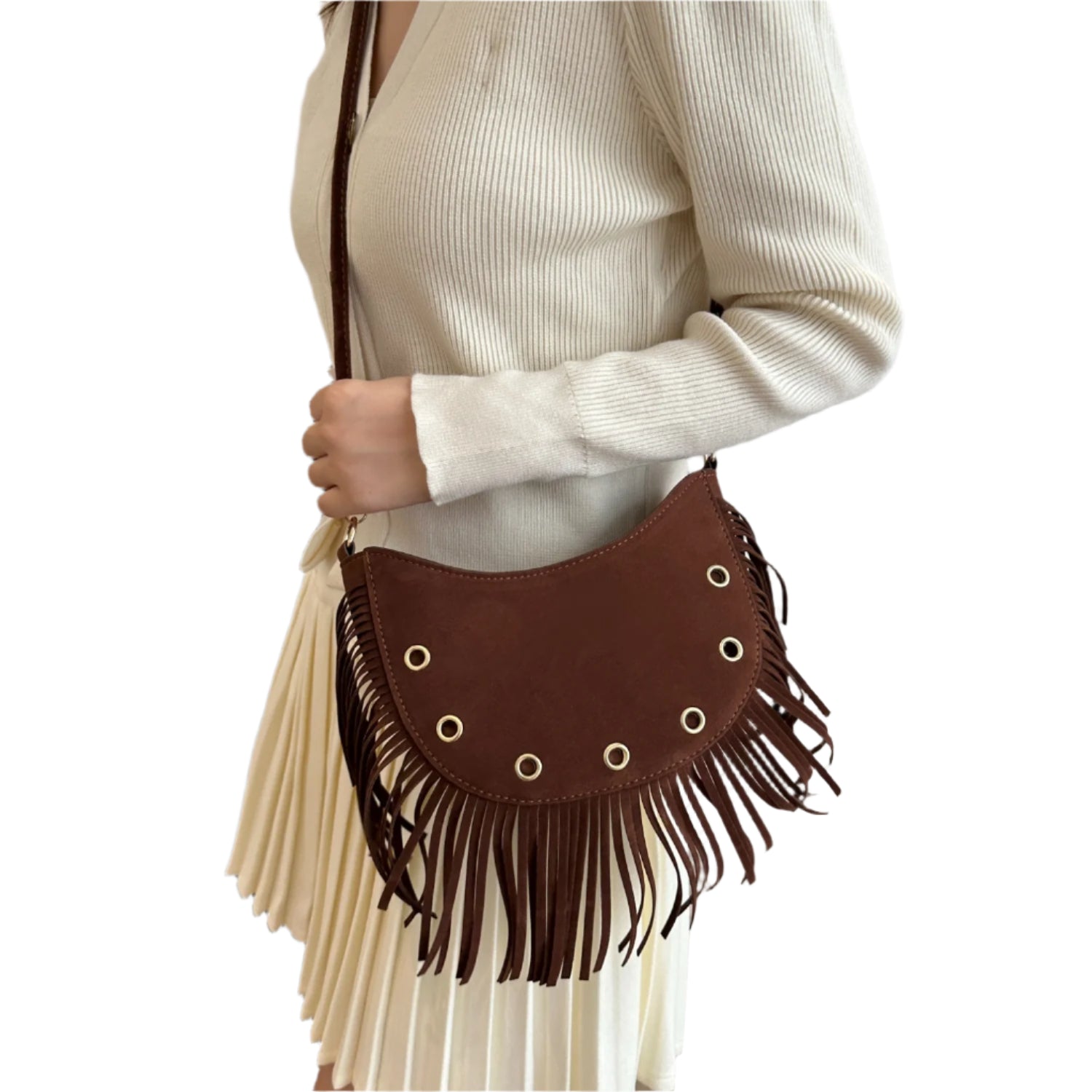 Fringe Detail Crossbody Bag