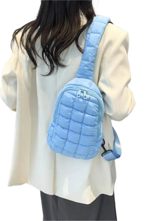 Quilted Nylon Crossbody  Bag