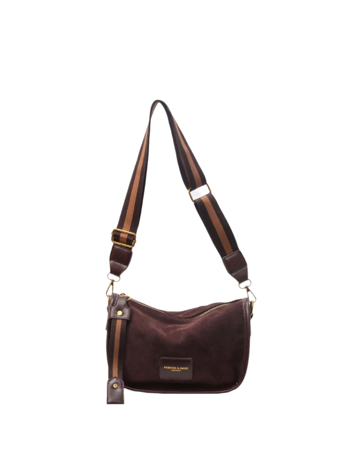 Suede Adjustable Strap Shoulder Bag