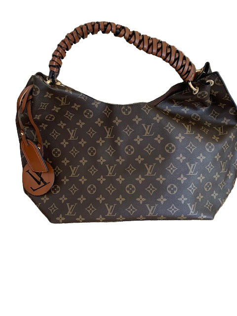 Braided Handle Large Purse