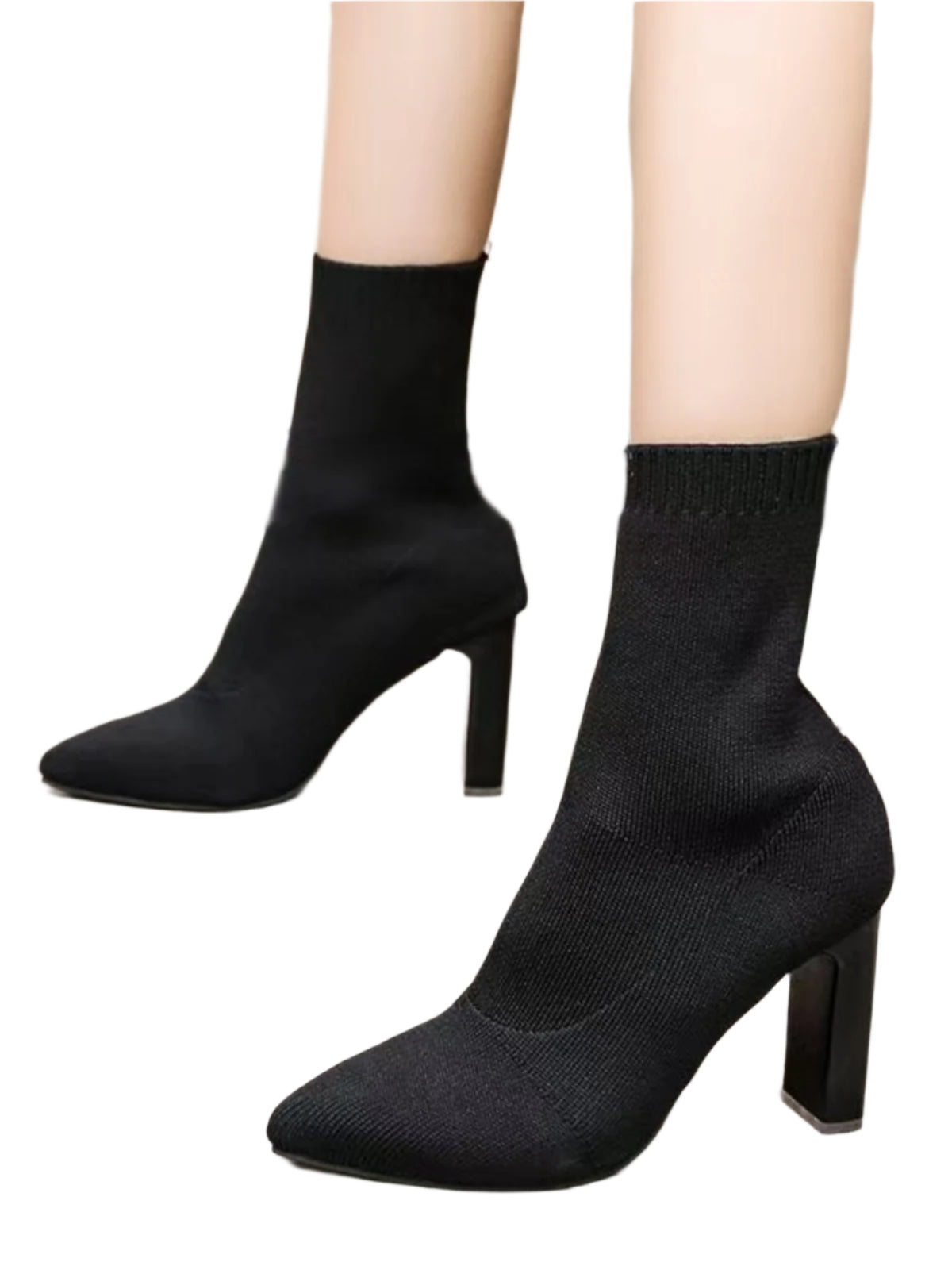 Point Toe Block Heel Boots